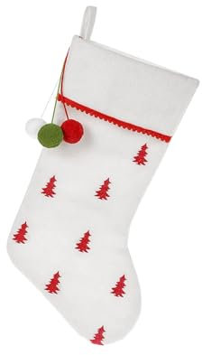 liaddkv Christmas Creative Fashion Gift Socks Christmas Tree Hanger Gift Bag Christmas Home Supplies Room Decoration Macrame Hanging Basket with Pot Black (White, One Size)