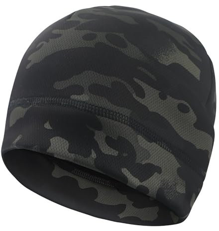 KINROCO Unisex Winter Warm Beanie Mütze Camouflage Faux Fleece Gefüttert Ski Militärische Cap(Size:56-62cm/22.0-24.4in,Color:B)