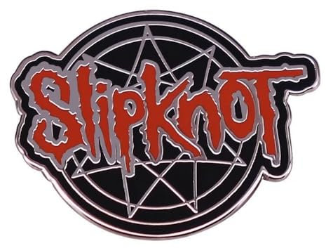 Distrigeek Brosche Slipk No Logo – Metall emailliert – Brosche – Damen Herren – trash Heavy Metal, small, Emaille