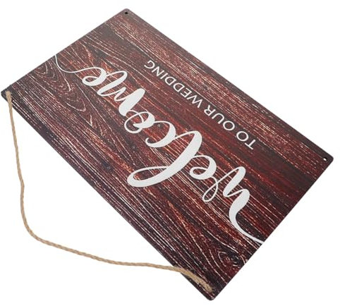 OUNONA Panneau De Bienvenue Pour Mariage Signalisation Rustique Pour Cérémonie Et Réception Décoration De Mariage Champêtre
