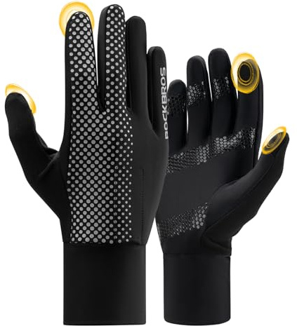 ROCKBROS Fahrradhandschuhe Damen Herren Touchscreen Radsport-Handschuhe Winddicht MTB, Radfahren, Laufen, Joggen