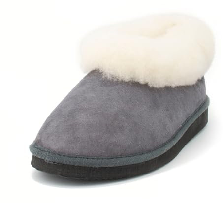 kitz-pichler Lammfell-Hausschuh Gisi für Damen & Herren | Eine Nummer größer bestellen Gris, 38