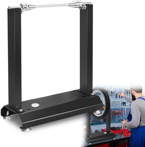 LILIIN Motorrad Auswuchtmaschine Reifenwuchtzange Auswuchtgerät Reifen Wuchtmaschine mit Kegeln Eben und 4 Stützbeinen Reifenmontiergerät Reifenmontiermaschine 40x20x50cm