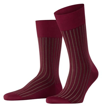 FALKE Herren Socken Shadow M So Baumwolle gemustert 1 Paar, Rot Peony 8059, 45-46