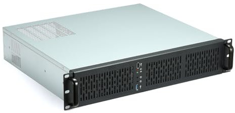 Powercool Codegen 405mm 2U Rackmount Server Case, Micro-ATX, 4 x 3.5 HDDs, 3 x 2.5 SDDs, 3 x 80mm HDB PWM Fans Included | Black