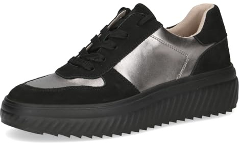 Caprice Damen Sneaker flach aus Leder Plateau