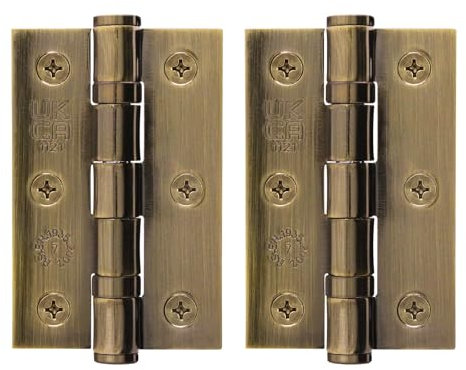 EAI Bronze Door Hinges | 3 Inch / 76mm Florentine Bronze Internal Fire Door Hinges | 1 Pair