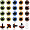 TOAOB 20 Stück Sicherheitsaugen für Häkeltiere Puppenaugen Glitzer 19 mm Kunststoff Basteln Augen 5 Farben Knopfaugen mit Unterlegscheiben Puppe Marionette Plüschtier