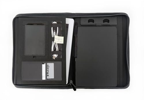 Stop Ocean Plastic MAUPITI 46225 Porte-documents à fermeture éclair au format A5 avec support pour tablette, compartiments pour cartes de viste, compartiment multifonction, dossier d'affaires, env.