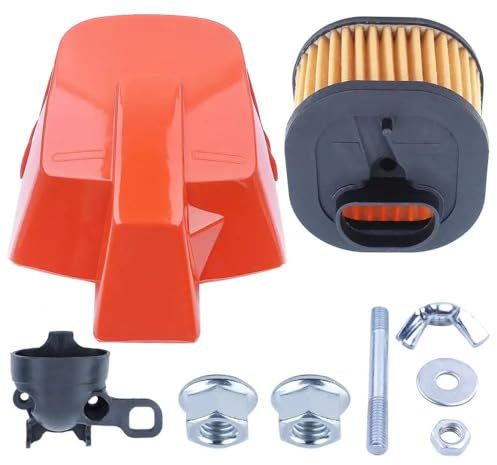 MIKFESPO 9 Piezas de Cubierta de Filtro de Aire for Motosierra Husqvarna 362 Special 371 372 XP XPW 503817701, 502 20 65-04, 502 20 83-02 W con Perilla de admisión