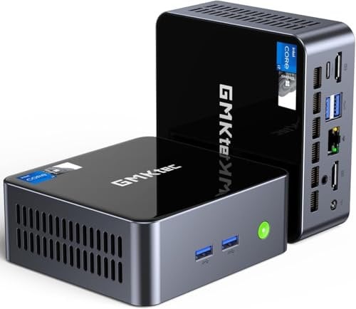 GMKtec Mini-PC, M2 Pro Intel Core i7-1195G7 (Turbo 5,0 GHz) 1 TB SSD 16 GB DDR4, Desktop Mini-Computer WiFi 6, 3x4K-Display-Unterstützung, USB3.2, BT5.2, DP, HDMI, RJ45 2.5G