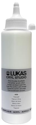 CREATIV DISCOUNT NEU LUKAS CRYL STUDIO/Acrylfarbe, 250 ml, Titanweiß