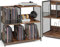 KOMFOTTEU Supporto per Giradischi in Vinile Fino a 300 Album, Espositore per Dischi a 3 Ripiani con 3 Divisori Rimovibili, Mobile Giradischi in Legno e Metallo per Soggiorno, Camera da Letto, Studio
