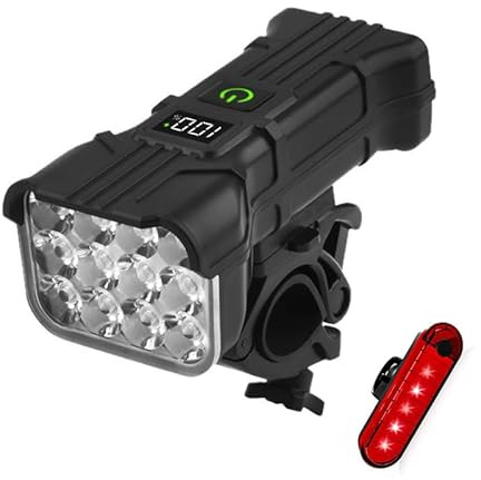 Yofab Bike Light Set for Cube Attain Pro 2021 2025, Super Bright LED Bicycle Lights, Durable Front and Rear Bike Lights for Mountain, Road, Night Riding