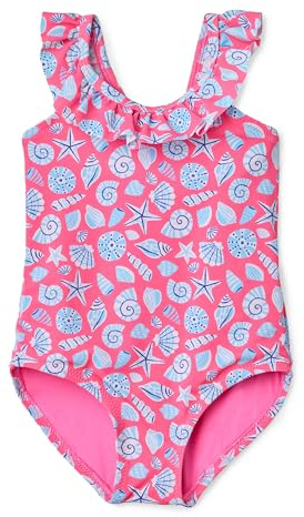 Amazon Essentials Costume da Bagno Intero con Bordo a Balze Bambine e ragazze