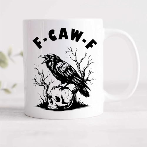 60 Second Makeover Limited Mug Fuck Off Crow F-CAW-F - Funny Novelty Cup for Friend and Family, Ceramic Humor Coffee Cup Joke Ceramic Novelty Gift