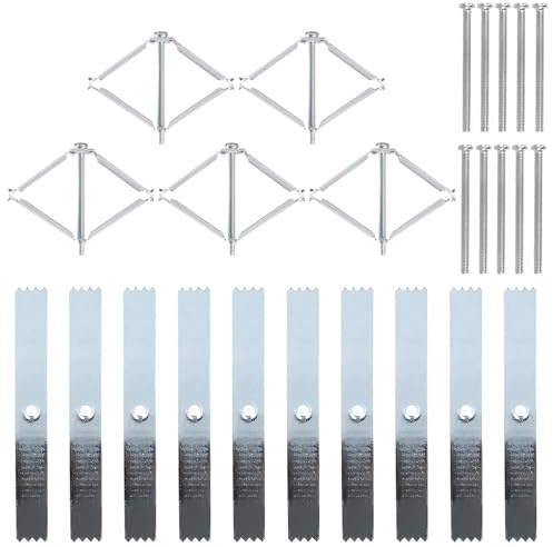 15 Pcs Socket Back Box Repair Clips, 86 Type Switch Box Repair Tool, Wall Socket & Switch Boxes Fixing Brackets, Electrical Saver, with Screws, for Household Electricians
