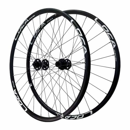 Rennrad Laufradsatz 700 * 25-50C Center Lock Scheibenbremse, 100/135mm Schnellspanner Vorder- & Hinterrad, Aluminium-Doppelwandfelge, 7-12-fach Kassette(Black Silver)