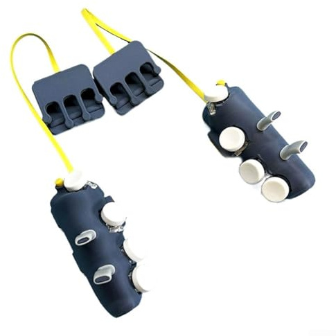 Tablet-Game-Controller, Gamecontroller-Tasten/Gamepad-Griff für iPads und Tablets, Sechs-Finger-Touchscreen-Shooter-Steuerung, Tablet-Steuerungstasten, Tablet-FPS-Spielzubehör (31,9 - 34,3 cm)