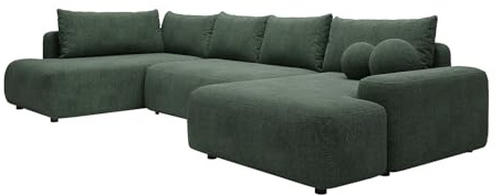 Vente-unique - Schlafsofa 8 Daviso - Polyester - tannengrün