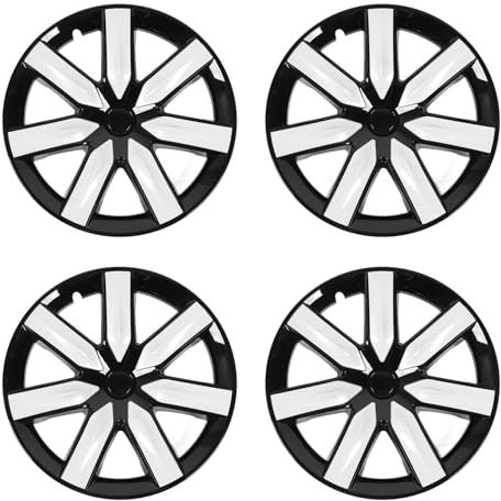 4er Set Radkappen 19 Zoll für Model Y 2021–2024 – Sportliches Design mit Schutzfunktion und Schnappverschluss (Silber)