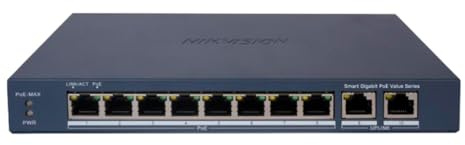 Switch Hikvision DS-3E1510P-EI/M(B) 8 Porte Gigabit PoE+ 802.3af/at + 2 Uplink