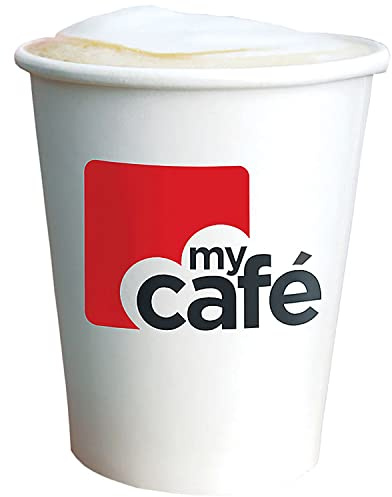 MyCafe 8oz Single Wall Hot Cups (Pack of 50) HVSWPA08V, White