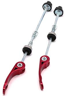 CarbonEnmy Fahrrad Schnellspanner Bicycle Quick Release Front and Rear MTB Road Bike Mountain Bike (Rot)