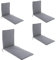 Pack 4 Cojines para Tumbona de Exterior estándar Olefin Color Gris, Medidas 196x60x5 cm, No Pierde Color, Desenfundable, Funda de cojín con Relleno para Tumbona de jardín, Cojín Hamaca de Piscina