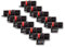 vhbw 10x Farbrolle Tintenrolle kompatibel mit Kasse, Rechner Olympia CPD-123, CPD-12L, CPD-3012, CPD-3120, CPD-3210, PD-711 Ersatz für IR40T, GR 745