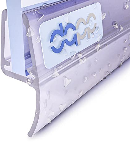 DQ-PP Duschdichtung 180cm – für 4,8mm - 5mm Glastür Stärke – UK25-05 – Wasserablaufprofil Wasserabweisprofil – Duschabdichtung Duschwand – Ersatzteile für Duschkabine – Transparent