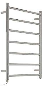 Milano Esk 300W Chrome Straight Bar Stainless Steel Electric Heated Towel Rail - 800mm x 600mm