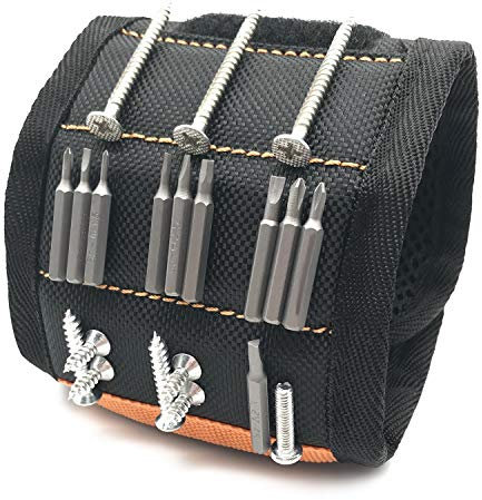 Magnetisches Armband, Werkzeuggürtel mit 15 starken Magneten zum Halten von Werkzeugen, Nägeln, Bohrern, Gadgets, bestes Geschenk für Männer