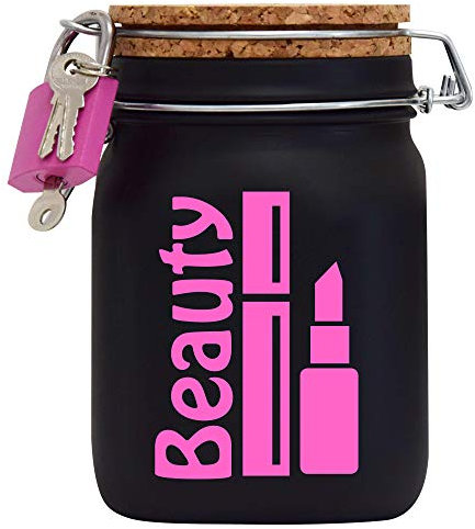 Spardose Beauty Geld Geschenk Idee Schwarz L