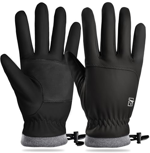 Cevapro Winterhandschuhe wasserdichte Skihandschuhe Snowboard Handschuhe mit Touchscreen für Herren Damen zum Wintersport wie Skifahren Laufen Wandern Bergsteigen Radfahren (Schwarz, XL)