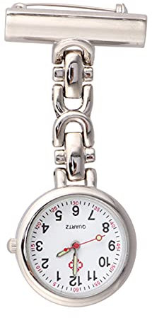 Uhr Schwesternuhr Taschenuhr Krankenschwesteruhr Ansteckuhr Brosche Digital Quarzwerk Pflegeuhr Quarzuhr Fob Uhr Armbanduhr Geschenke für Arzt Damen Student