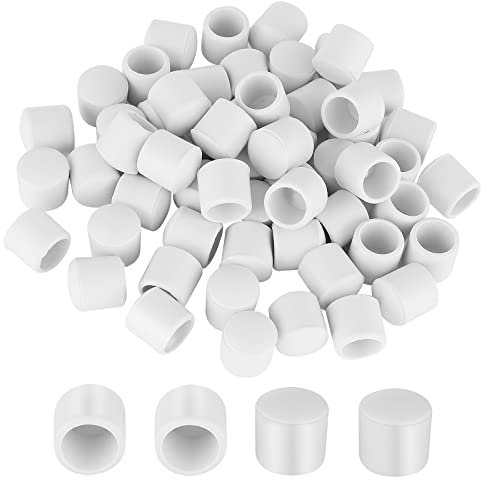 cobee Rubber Door Bumper Tips, Door Stop Bumper Tips, Door Rubber Stop Bumper Replacement Tips Caps, White Door Stop Caps Door Stopper Bumpers for Wall and Floor Protection, Universal Size (30pcs)