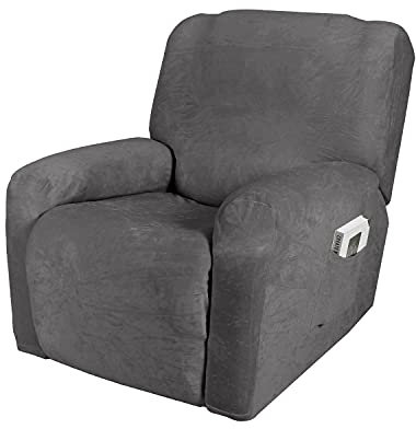 ele ELEOPTION Sesselschoner für Relaxsessel, Samt Relaxsesselbezug Stretchhusse, Abnehmbar und Waschbar rutschfest Sesselschoner Sesselbezug für Fernsehsessel