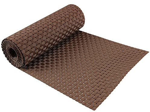 Top-Multi Rattan Sichtschutzstreifen für Doppelstabmattenzäune PVC in braun