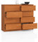 BDW Kommode, 8 Schubladen, viel Stauraum, Kleiderschrank, Flur, Badezimmerschrank, Kommode, Multifunktionsschrank. Abmessungen: 120 x 99 x 40 (Erle)