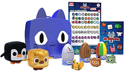 Pet Simulator X – Blue Iridescence Cat Collector Bundle (Mystery Case w/ 8 Items, Series 1) [Online Exclusive] [Includes DLC]