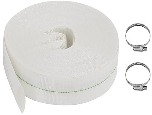vidaXL Flachschlauch Bewässerungsschlauch Wasserschlauch Industrieschlauch Abwasserschlauch Gartenschlauch mit Schlauchschelle 100 m 2 PE