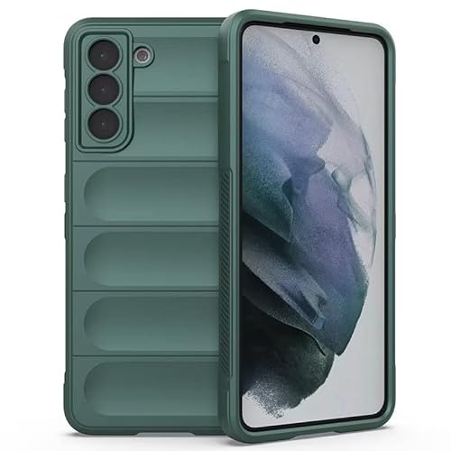 RankOne Airbag Flüssigsilikon Handyhülle für Samsung Galaxy S22 (6.1 Inches), Shield Shock Resistant Phone Cover Protector - Grün