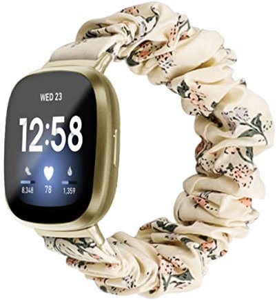 MVRYCE Compatible avec les bandes Versa 2, Slim Chouchou Tissu Bracelets de rechange Femme Fille Bracelet élastique Accessoire de dragonne pour Versa/Versa 2/Veras Lite (Y08)