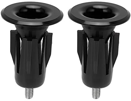 Tissting Fahrrad Lenkerstopfen, 2pcs Aluminium Legierung Bar Ends, Erweiternder Verriegelungsgriff Block Endstopfen Kappe für die Meisten Fahrräder Straße Mountainbike Griff(Schwarz)
