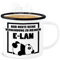 Emaille Becher Blechbecher - Statement - Hab heute keine Verbindung zu meinem E-LAN - 300 ml - Weiß Schwarz - statements elan tasse frohes neues jahr e lan new year panda mit habe