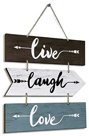 SOMEDA® LIVE LAUGH LOVE Wandschild - Dekoration