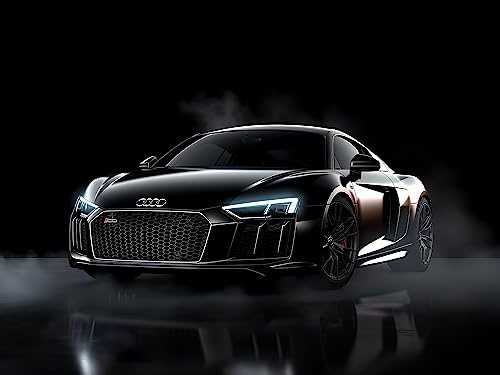 Generisch Poster Audi R8 Schwarz - Auto Sportwagen - Poster Kunstdruck Wandbild ((29,7 x 42 cm) DIN A3)