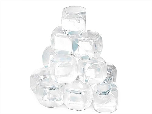 18x EISWÜRFEL Set aus Kunststoff Wiederverwendbar Kühlstein Kühlsteine Weinkühler Kühlwürfel Eis Würfel Cube 36