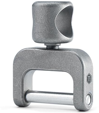 KeyUnity KA36 Llavero de empuje lateral de titanio, anillo minimalista de liberación rápida dividido para mosquetón, llaves de coche y llaves de casa